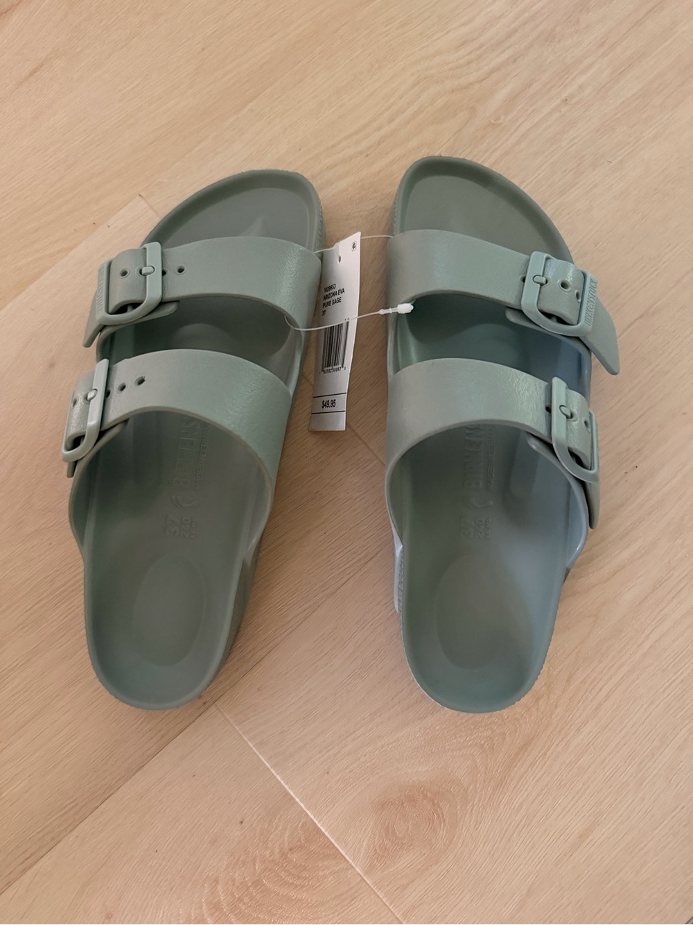 Birkenstock Arizona EVA Slide Sandals - Sage Green - Picture 3 of 3